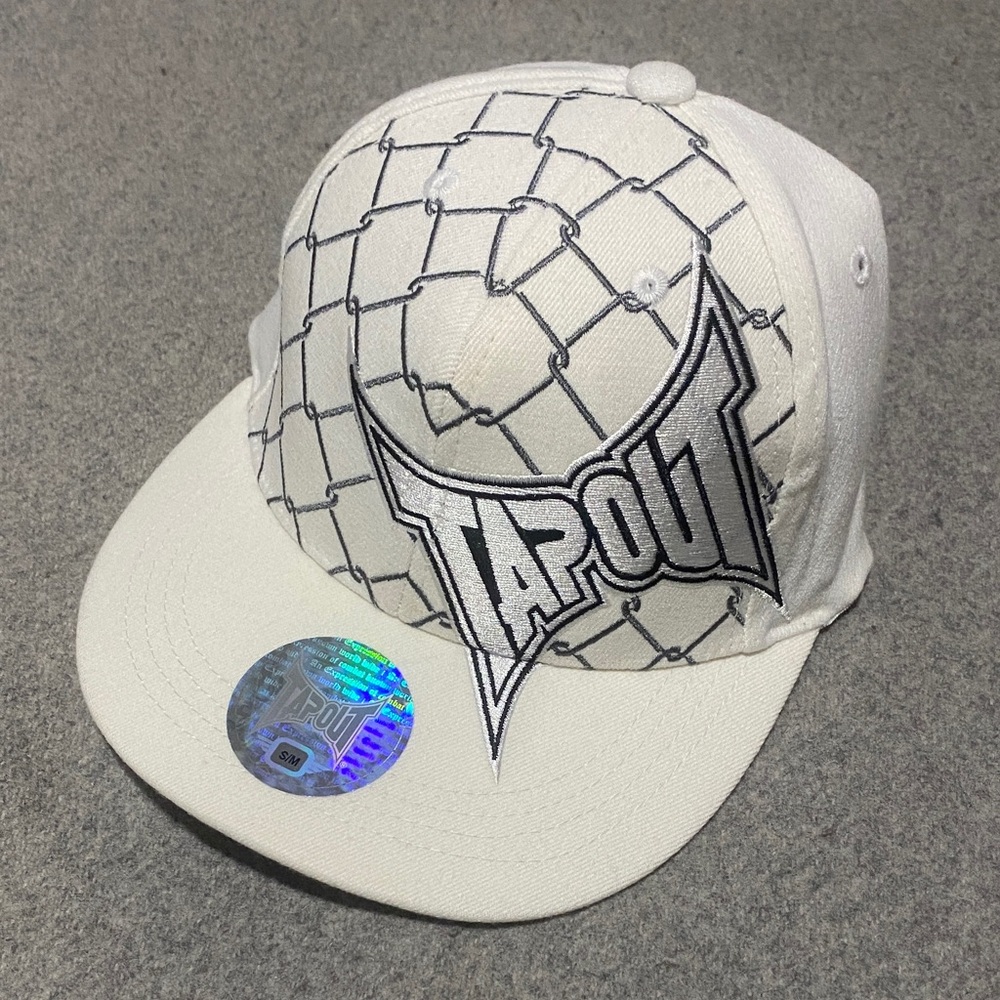 Tapout White Cap with Black Cage Design